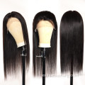 pelucas de cabello humano al por mayor para mujeres negras vendedor de 18 pulgadas 150% de densidad de encaje virgen pelucas para el cabello humano delantero